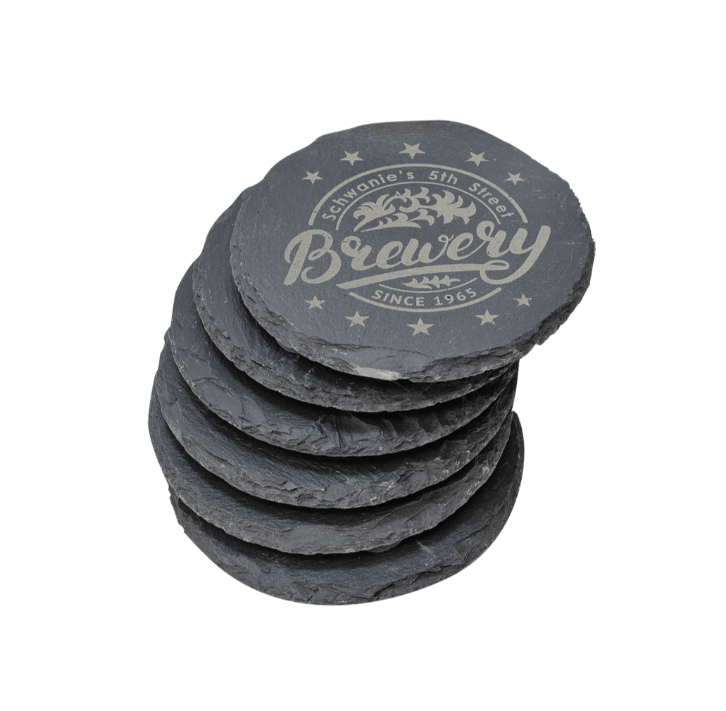 Slate Coaster Round - Set of 4