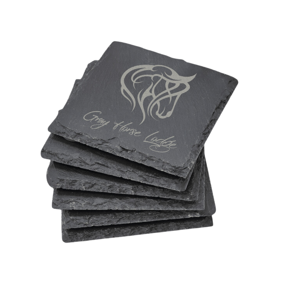 Square Slate Coaster - Set of 4