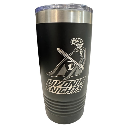 Livonia Knights hockey merchandise. 20 oz tumbler