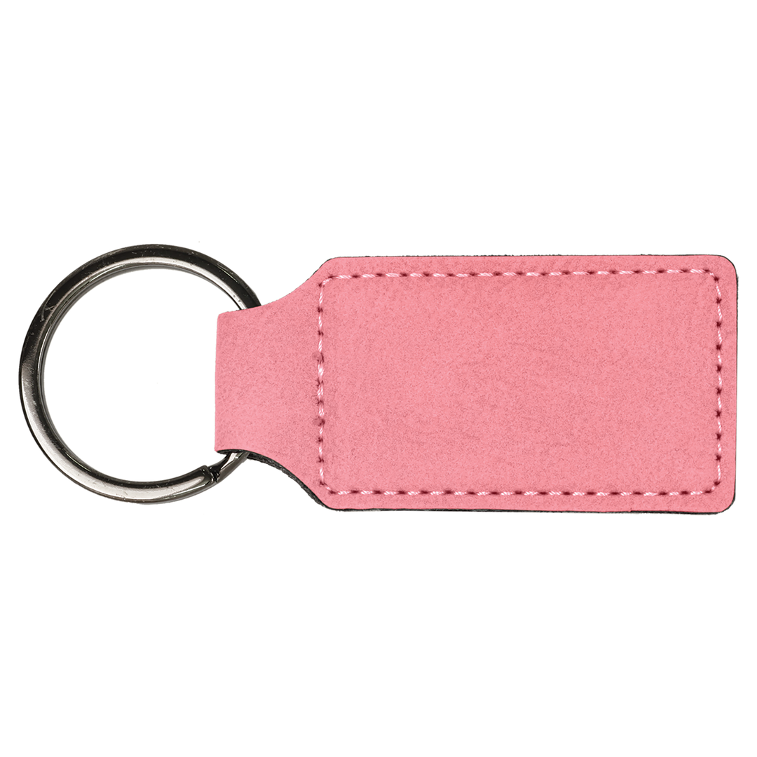 Leatherette Rectangle Keychain