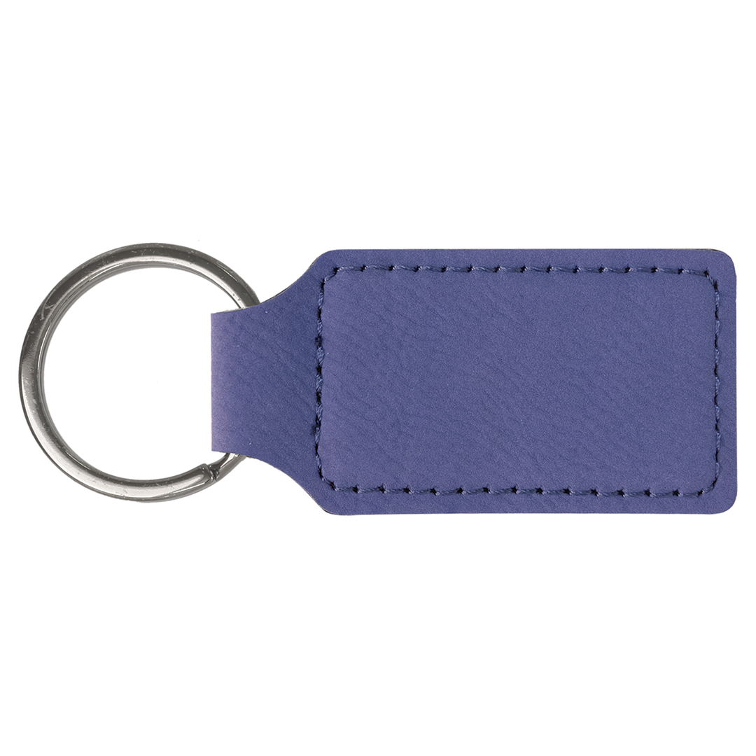 Leatherette Rectangle Keychain