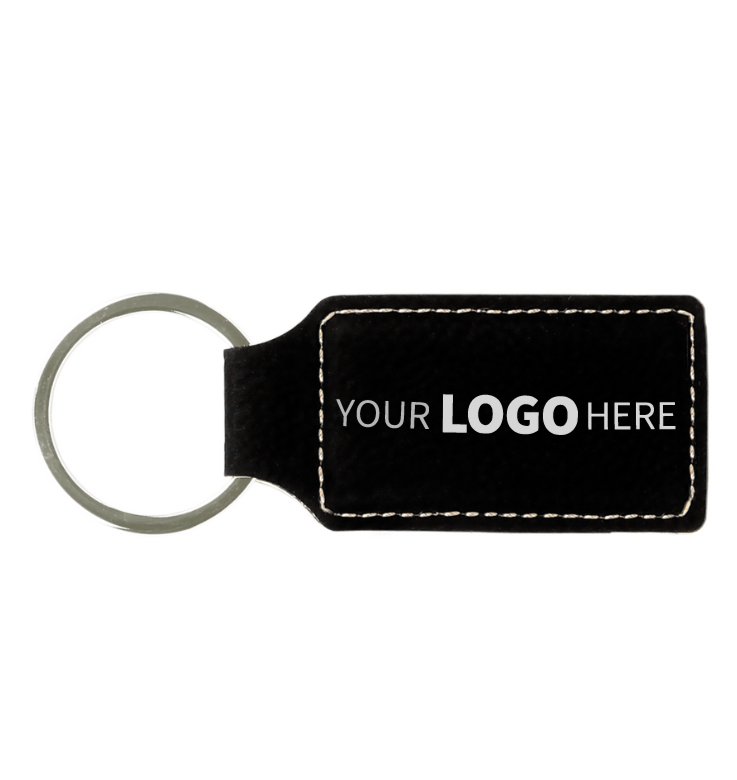Leatherette Rectangle Keychain