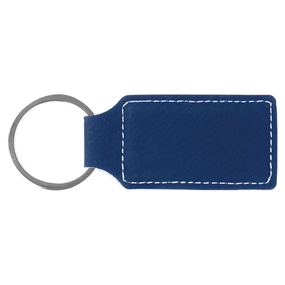 Leatherette Rectangle Keychain