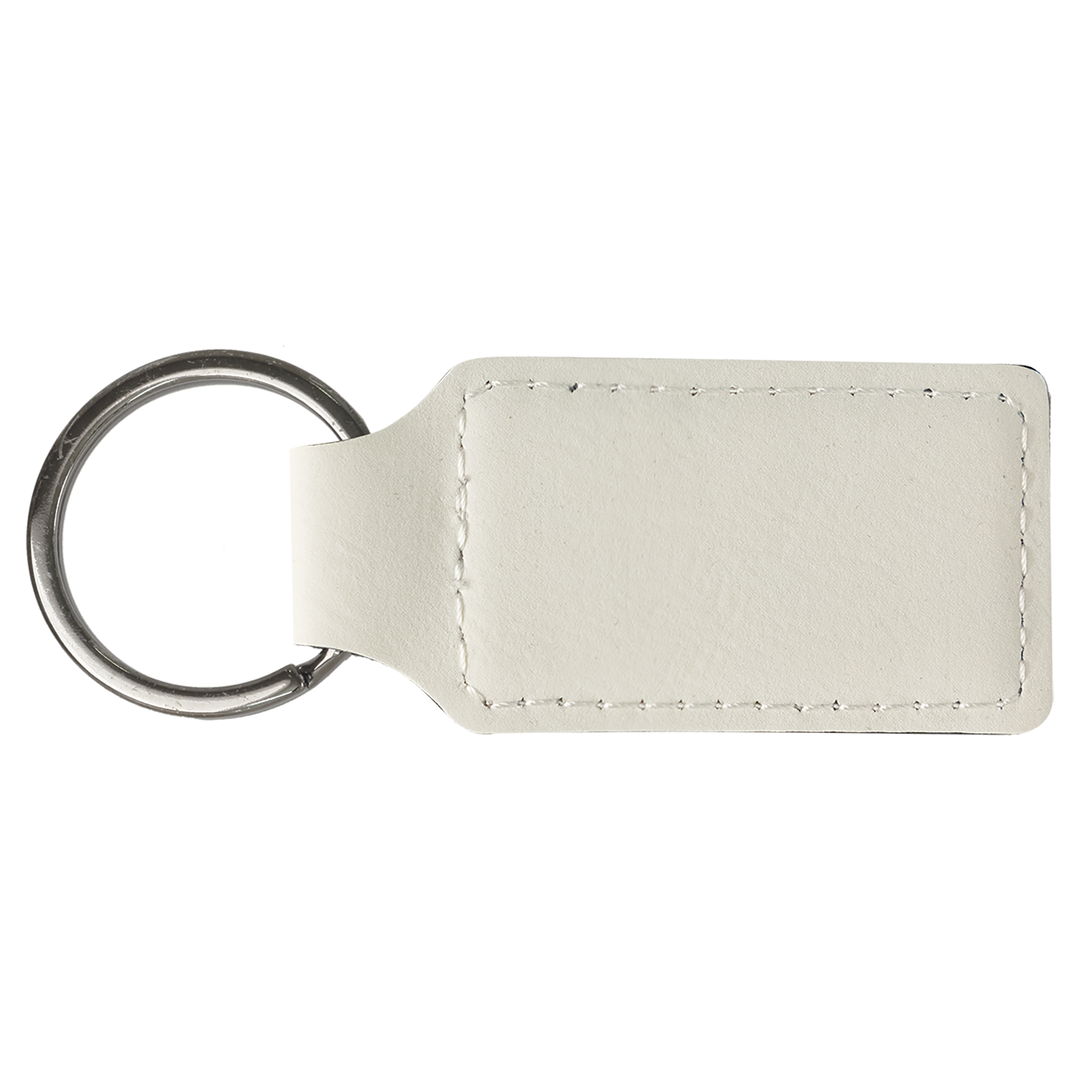 Leatherette Rectangle Keychain