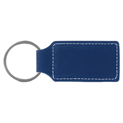 Leatherette Rectangle Keychain