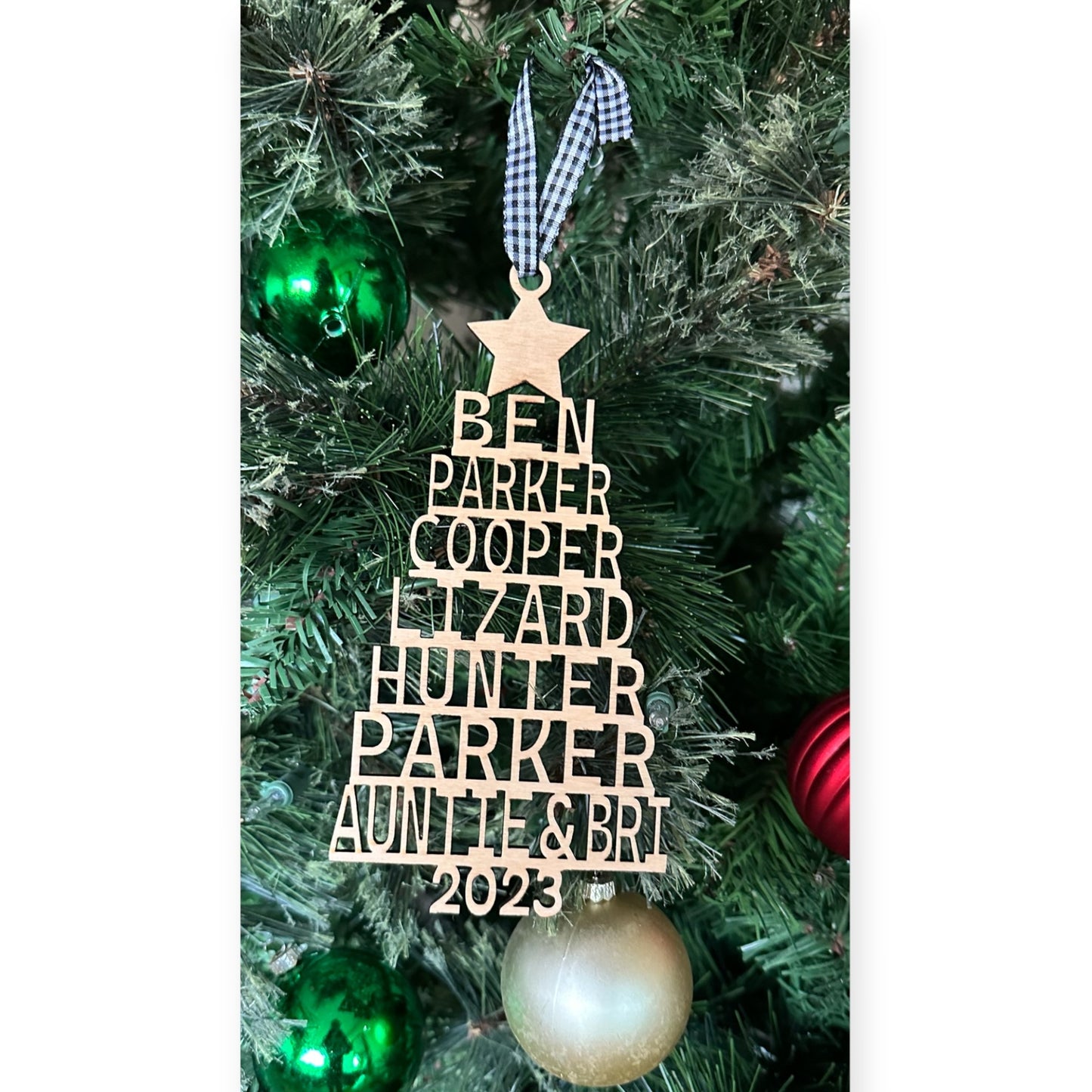 Family Christmas Tree Ornament