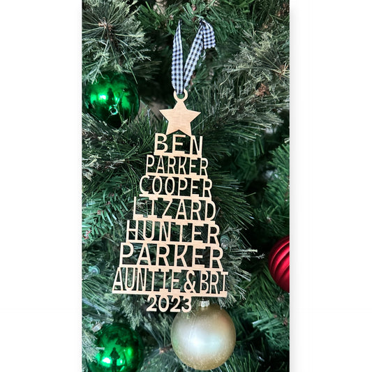 Family Christmas Tree Ornament