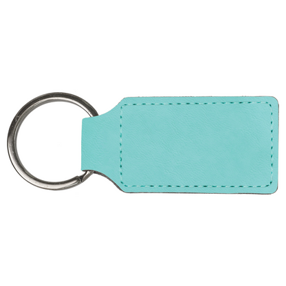 Leatherette Rectangle Keychain